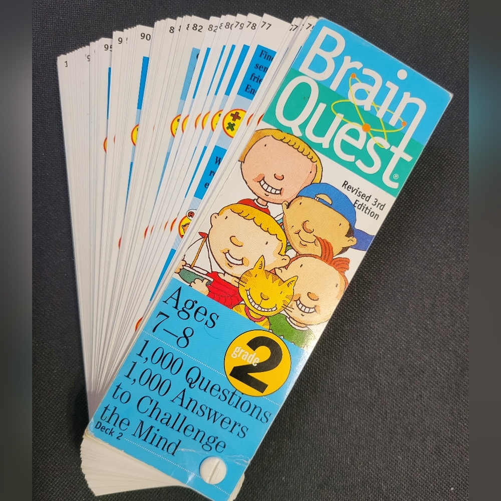 Brain Quest 2nd Grade Deck #2 question & answer cards learning tools age 7-8